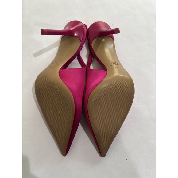 Zara Slingback Heels in Fuchsia - Picture 7 of 7